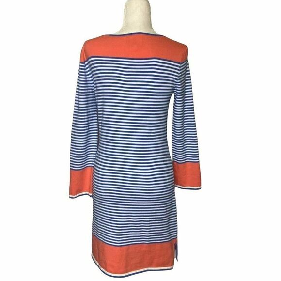 sail to Sable Knit Striped Blue White & Coral Dress Size XS - Picture 3 of 8